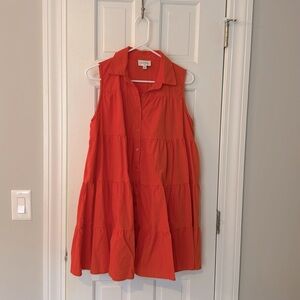 Orange sleeveless dress